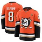 Teemu Selnne Jersey #8 Anaheim Ducks 2025 Premium Stitched Home Orange