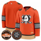 Team Blank Jersey Anaheim Ducks Checkerboard 2025 Premium Stitched Orange