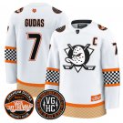 Radko Gudas Jersey #7 Anaheim Ducks Checkerboard 2025 Premium Stitched White