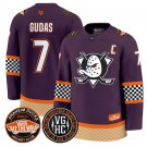 Radko Gudas Jersey #7 Anaheim Ducks Checkerboard 2025 Premium Stitched Purple
