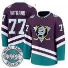 Men Frank Vatrano Jersey #77 Anaheim Ducks MF DOOM Metal Face Villain Stitched Purple