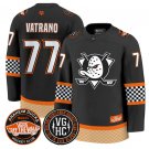 Frank Vatrano Jersey #77 Anaheim Ducks Checkerboard 2025 Premium Stitched Black