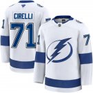 Men's Tampa Bay Lightning #71 Anthony Cirelli Away Premium Jersey White