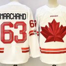 Men's Canada Hockey #63 Brad Marchand White Stitched Jersey