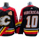Calgary Flames #10 Jonathan Huberdeau Black Reverse Retro 2.0 Jersey