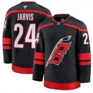 Seth Jarvis Jersey #24 Carolina Hurricanes Premium All Stitched Black
