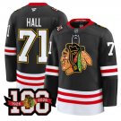 Taylor Hall Jersey #71 Chicago Blackhawks 100th Anniversary Stitched Black