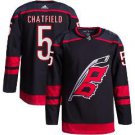 Carolina Hurricanes #5 Jalen Chatfield Black Alternate Authentic Pro Jersey