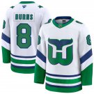 Men's Carolina Hurricanes #8 Brent Burns White Fanatics Throwback Premium Jersey