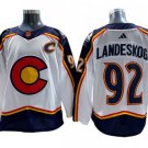 Colorado Avalanche #92 Gabriel Landeskog White 2022-23 Reverse Retro Jersey