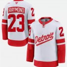 Lucas Raymond Jersey #23 Detroit Red Wings White 2025 Stadium Stitched
