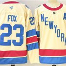 Men's New York Rangers #23 Adam Fox Beige 2025-26 Winter Classic With A Patch Hockey Jersey
