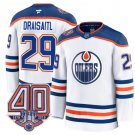 Men's Leon Draisaitl Jersey #29 Edmonton Oilers 40th Anniversary Stitched Away