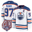 Men's Connor McDavid Jersey #97 Edmonton Oilers 40th Anniversary Stitched Away