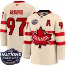 Men's Connor McDavid Jersey #97 Canada 4 Nations Face-Off 2025 Stitched Cream