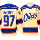 Men's Edmonton Oilers #97 Connor McDavid Light Beige 2025 Alternate With C Patch Jersey