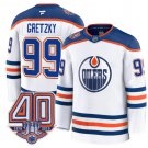 Men's Wayne Gretzky Jersey #99 Edmonton Oilers 40th Anniversary Stitched Away