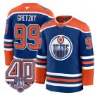 Men's Wayne Gretzky Jersey #99 Edmonton Oilers 40th Anniversary Stitched Home