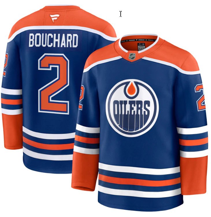 Men's Evan Bouchard Jersey #2 Edmonton Oilers 2025 Premium Away All Stitched