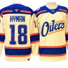 Edmonton Oilers #18 Zach Hyman Light Beige Alternate Jersey