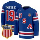 Matthew Tkachuk Jersey #19 USA Olympic 2026 Premium Hockey Stitched