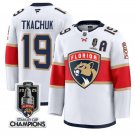 Men Matthew Tkachuk Jersey #19 Florida Panthers 2025 Stanley Cup Champions White