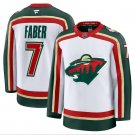Brock Faber Jersey #7 Minnesota Wild 25th Anniversary 2026 Premium Stitched White