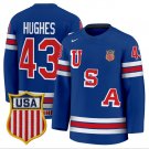 Quinn Hughes Jersey #43 USA Olympic 2026 Premium Hockey Stitched