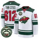 Twin Cities Jersey #612 Minnesota Wild 25th Anniversary Patch Stitched White