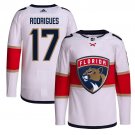 Men's Florida Panthers #17 Evan Rodrigues White Away Premium Jersey