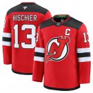 Men's New Jersey Devils #13 Nico Hischier Red 2024-25 Home Stitched Jersey