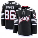 Men's New Jersey Devils #86 Jack Hughes Black 2024-25 Alternate Stitched Jersey