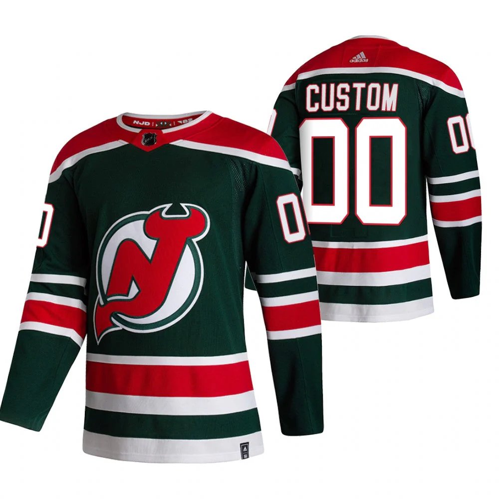 New Jersey Devils Custom Green Reverse Retro Alternate NHL Jersey