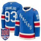 Mika Zibanejad Jersey #93 New York Rangers 1926 Throwback 100th Patch Stitched