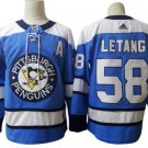 Pittsburgh Penguins #58 Kris Letang Light Blue Jersey