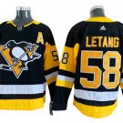 Pittsburgh Penguins #58 Kris Letang Black Home Jersey With A Patch