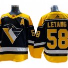 Pittsburgh Penguins #58 Kris Letang Black 2023 Reverse Retro Jersey