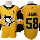 Pittsburgh Penguins #58 Kris Letang Yellow Alternate Jersey
