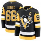 Men's Pittsburgh Penguins #66 Mario Lemieux Black 2025 Alternate Stitched Jersey