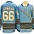Pittsburgh Penguins #66 Mario Lemieux Light Blue Heritage Classics Jersey