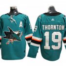 San Jose Sharks #19 Joe Thornton Teal Home Jersey