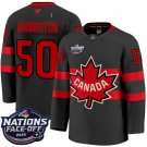 Men's Canada #50 Jordan Binnington Black 2025 4 Nations Face-Off Premium Jersey