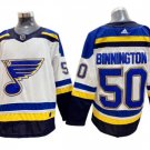 St. Louis Blues #50 Jordan Binnington White Away Jersey