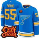 Colton Parayko Jersey #55 St. Louis Blues Ozzy Osbourne Patch Stitched Blue