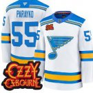 Colton Parayko Jersey #55 St. Louis Blues Ozzy Osbourne Patch Stitched White