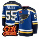 Colton Parayko Jersey #55 St. Louis Blues Ozzy Osbourne Patch Stitched