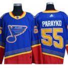 St. Louis Blues #55 Colton Parayko Red 2021 Reverse Retro Jersey