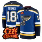 Robert Thomas Jersey #18 St. Louis Blues Ozzy Osbourne Patch Stitched