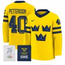 Elias Pettersson Jersey #40 Sweden Olympic 2026 Premium All Stitched