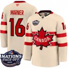 Men's Canada #16 Mitch Marner Cream 2025 4 Nations Face-Off Premium Jersey